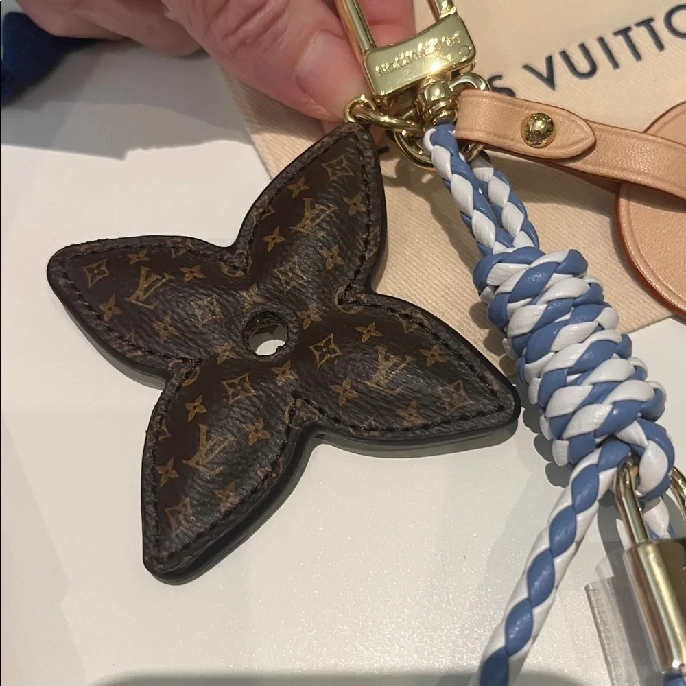 Authentic Louis Vuitton Monogram Lock and Bloom Bag Charm NEW - Picture 3 of 7